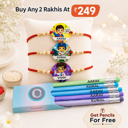 Kids Name Rakhi Combo (Set of 2)