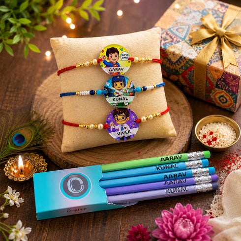 Kids Name Rakhi Combo (Set of 2)
