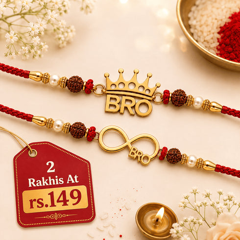 Rakhi Combo (Set Of 2) - Bro Design