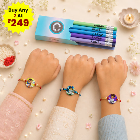 Kids Name Rakhi Combo (Set of 2)