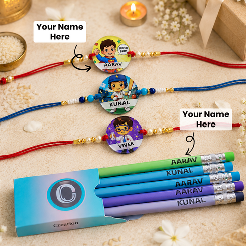 Kids Name Rakhi Combo (Set of 2)
