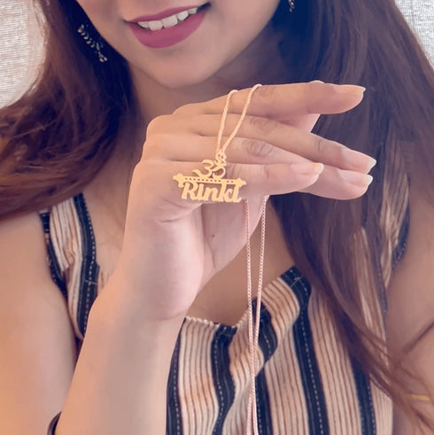 Om Style Name Necklace