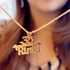 Om Style Name Necklace