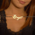 Diamond Single Name Necklace