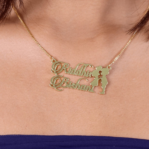 Cute Couple Name Necklace