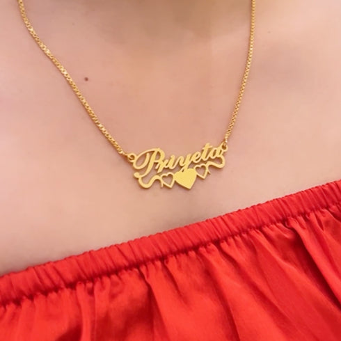 Bottom Line Heart Name Necklace