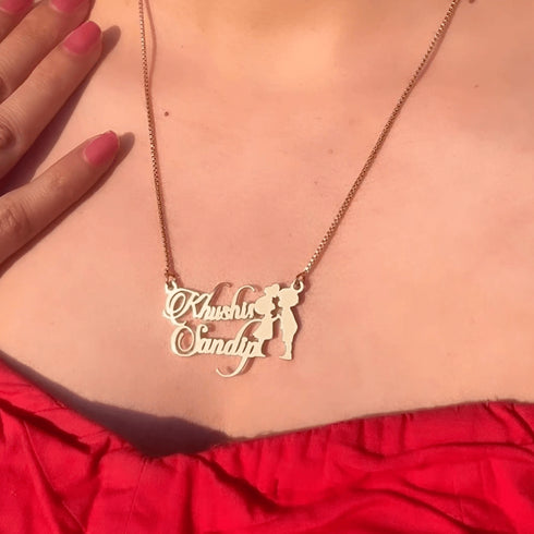 Cute Couple Name Necklace