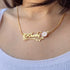 White Flower Name Necklace