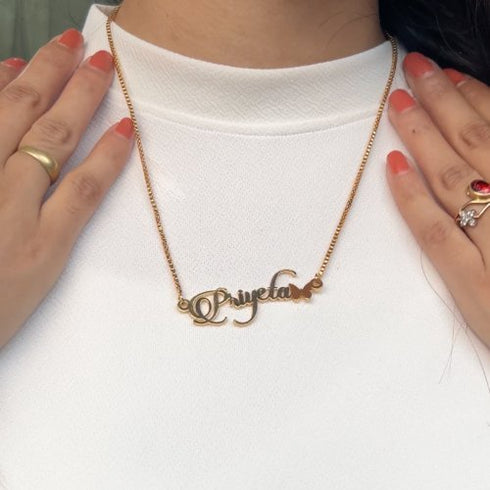 Butterfly Name Necklace