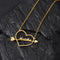Heart with Arrow Name Necklace