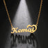 Unique Heart Name Necklace