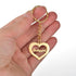 Large Heart Name Keychain